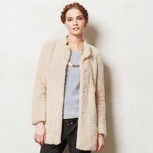 Anthropologie Elevenses Faux Fur Coat